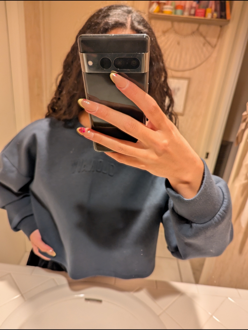 Old navy Relaxed Crewneck Sweatshirt in Blueish Charcoal